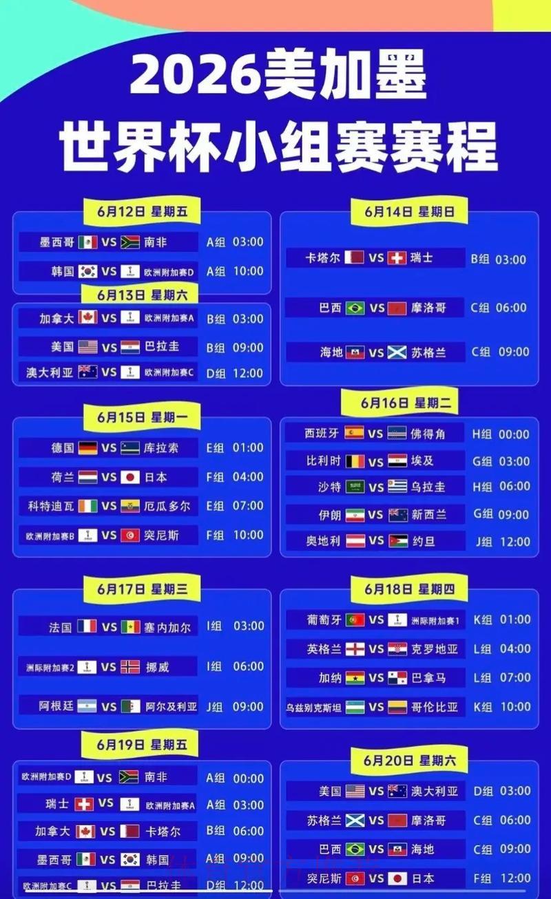 2026年世界杯赛事比分免费查询入口 2026年世界杯赛事比分免费查询入口